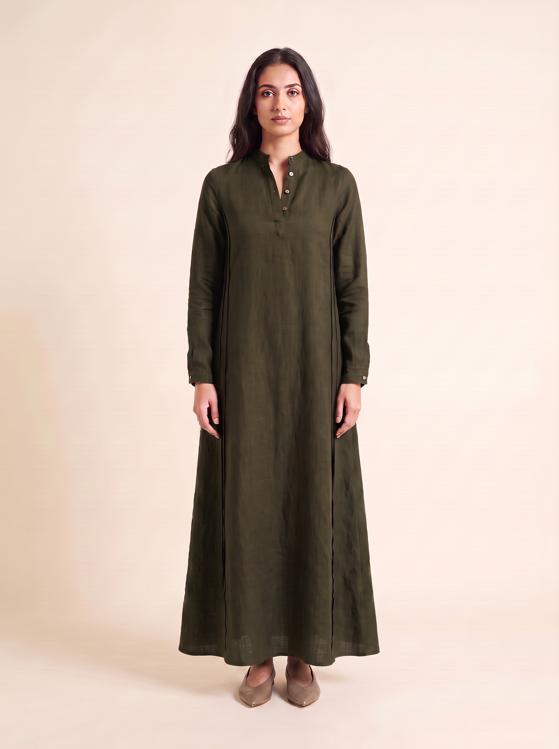 Henna Collared Maxi