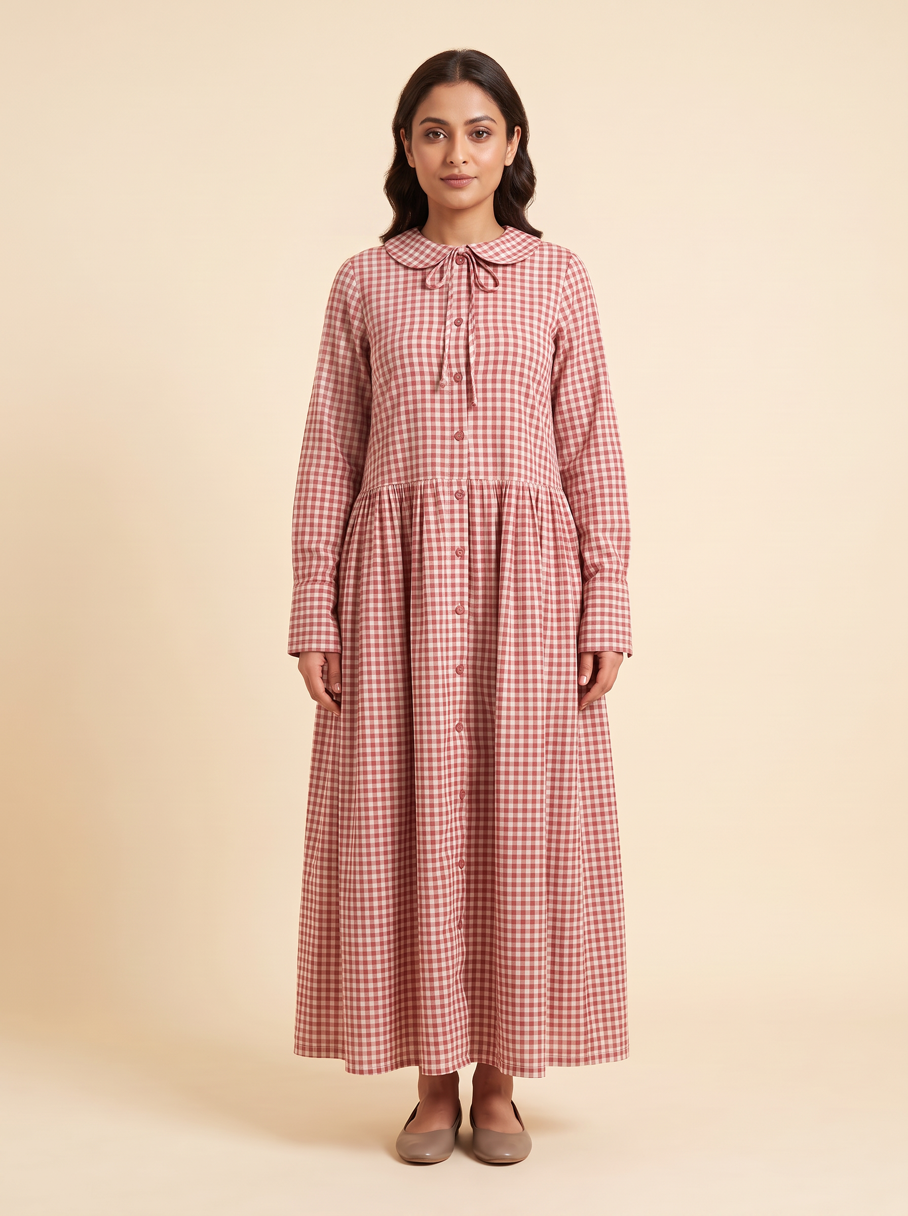 Red Gingham Maxi